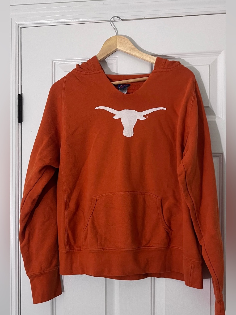 Step Ahead Sportswear Burnt Orange Hoodie with White Longhorn Graphic